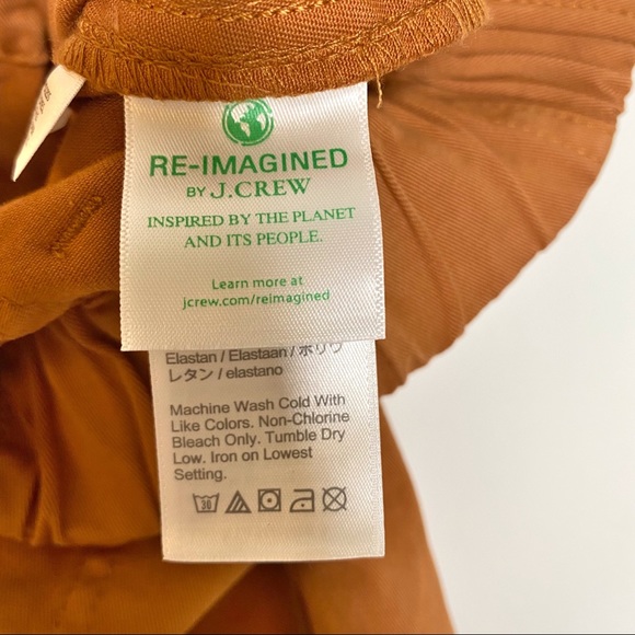J Crew Pants Wide Leg Pull On Chino Orange Rust High Rise Full Length Size Small - Picture 10 of 15